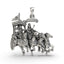 925 silver Krishna Arjuna pendant front view