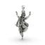925 silver Dancing Hanumanji pendant front view