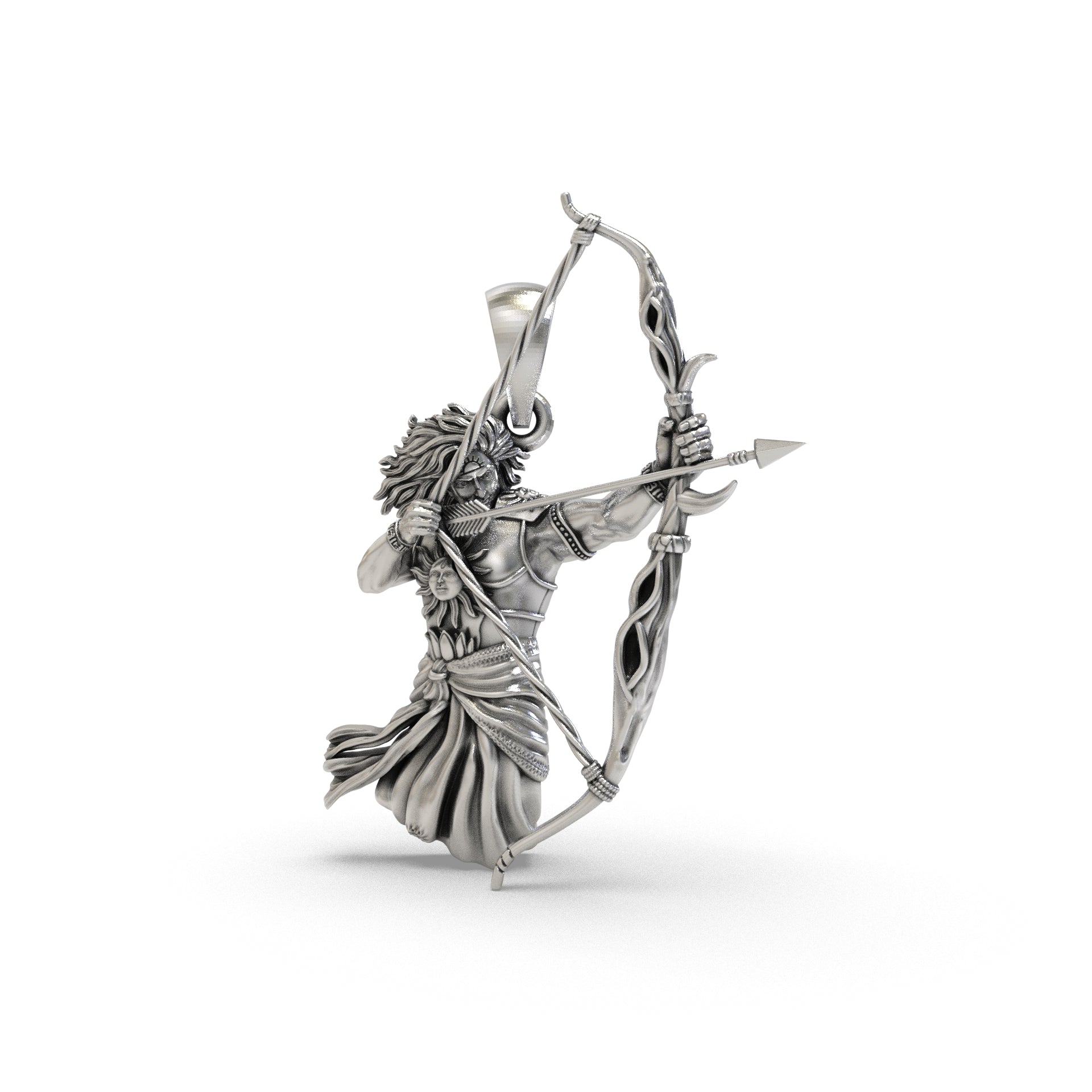 Karna 925 silver pendant front view Main image