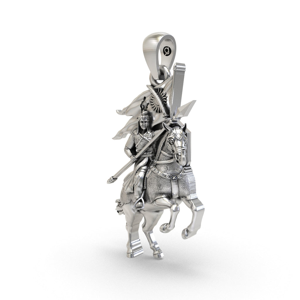 Maharana Pratap 925 silver pendant side view