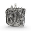 925 silver Chaitanya Mahaprabhu Harinam Sankirtan pendant with antique oxidized finish