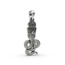 Close-up detail of the 925 silver Goga Maharaj pendant, focusing on the craftsmanship of the sacred figure.