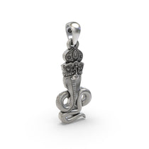 Back view of the Goga Maharaj silver pendant, showing its hollow design for comfortable, lightweight daily wear.