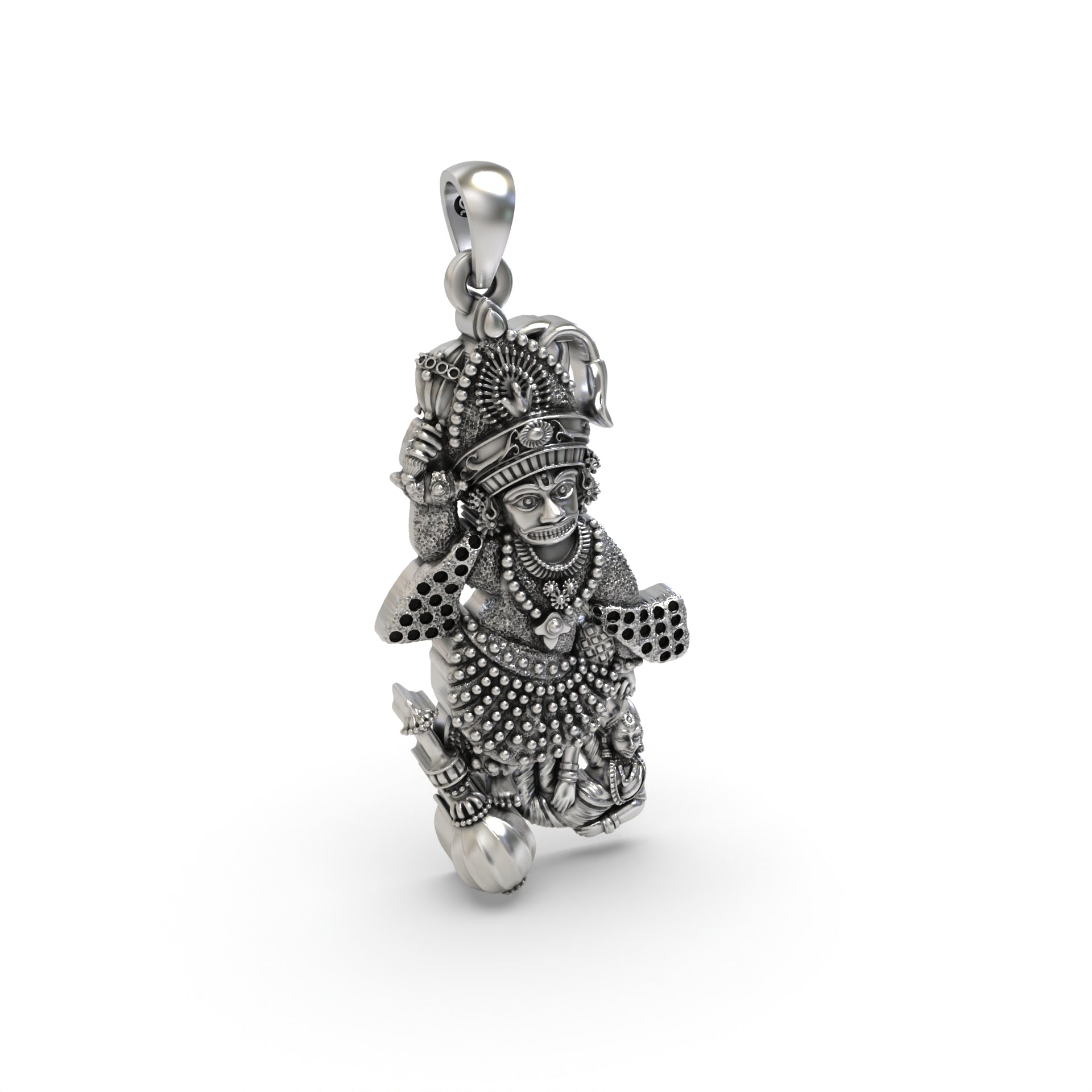 Salangpur Kashtabhanjan Hanumanji Silver Pendant Secondary image