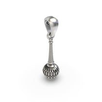 A detailed close-up of the oxidized 925 sterling Silver Gada Pendant, highlighting its antique finish and craftsmanship.
