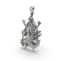 Hollow back design of the lightweight Matsya Avatar 925 Silver Pendant for comfortable daily wear.