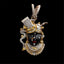 Front view of the 925 Silver Shrinathji Face Pendant, showcasing the vibrant premium enamel and detailed diamond work.