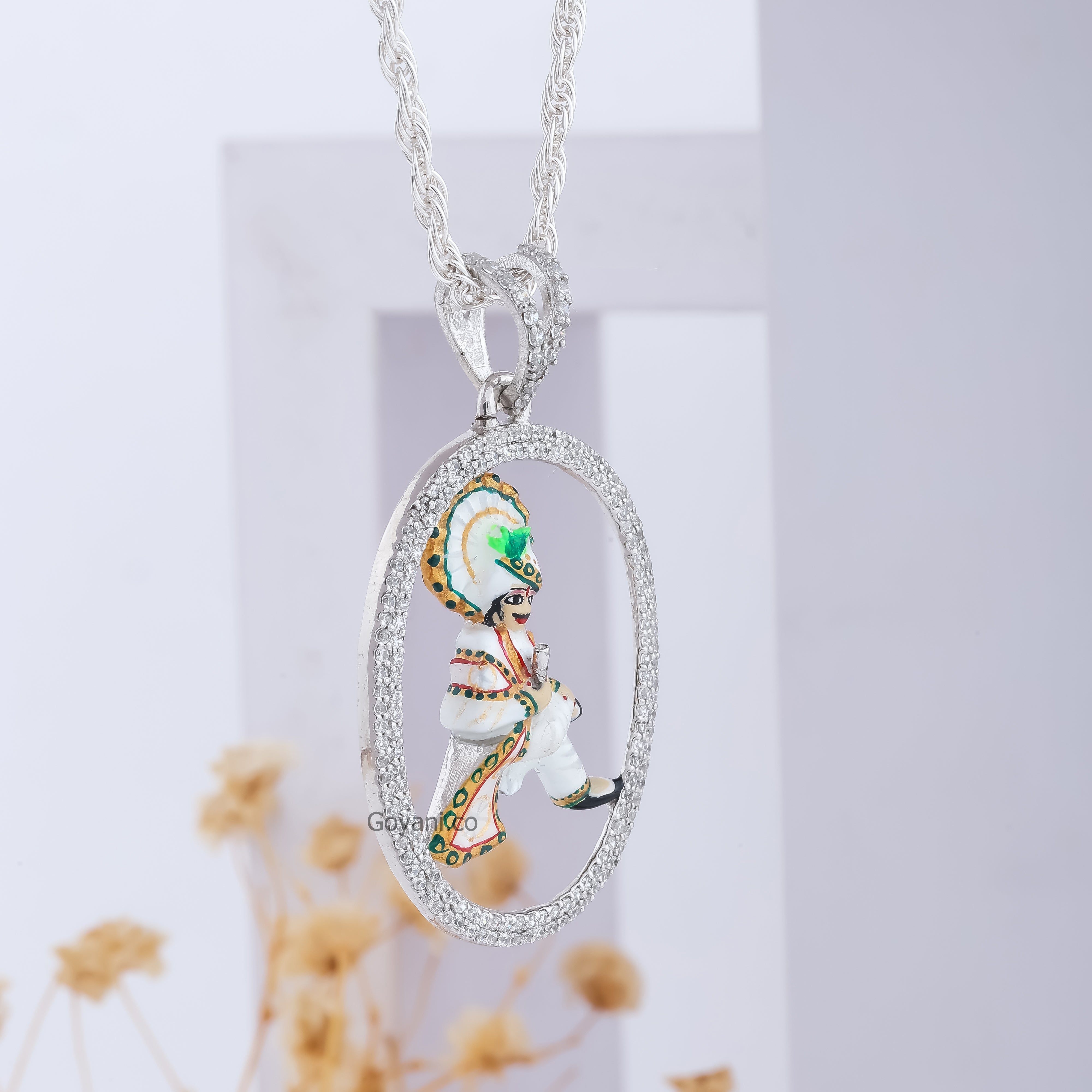 Silver Mamadev Diamond Pendant Secondary image