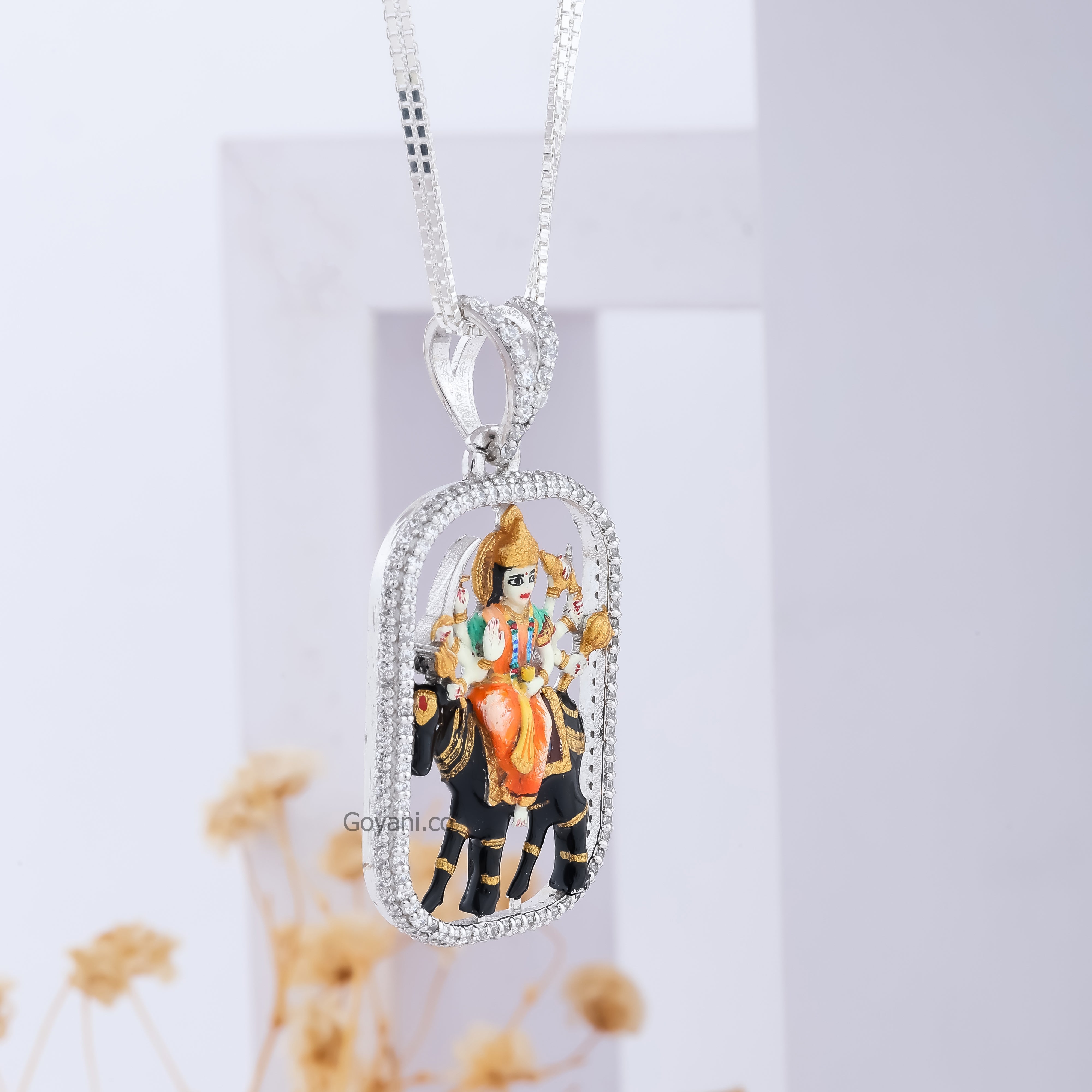 Silver Meldi Mata Diamond Pendant Secondary image
