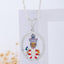 Front view of the 925 Silver Harikrishna Maharaj Diamond Pendant, showing the intricate deity design and polished finish.