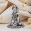 Front view of the 2-inch 925 Silver Hanumanji 3D Idol showcasing its detailed craftsmanship and dynamic pose.