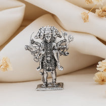 Front view of the 1.5-inch 925 Silver Panchmukhi Hanumanji 3D Idol, showcasing its five divine faces and intricate details.