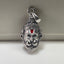 Front view of the intricately detailed 925 oxidised silver Hanumanji face pendant, showcasing its divine craftsmanship.