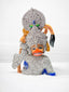 Front view of the 925 silver Salangpur Kashtbhanjan Hanumanji pendant, showing detailed enamel work on his mace.