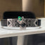 Front view of the Alankar 925 Silver Shrinathji Bracelet, highlighting the colorful Meena enamel work on the central motif.