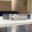 Front view of the Lord Ganesha bracelet for men, showcasing the detailed Ganpati design in 925 silver on a black kada.