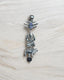 Front view of the 925 sterling silver Shiva pendant featuring a detailed Trishul, Damru, and Nandi bull.