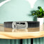 Front view of the 925 Silver Vishnu Ananta Shesha Bracelet showing the iced border.