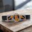 Front view of the 925 Silver Salangpur Hanumanji Bracelet featuring a vibrant enamel motif and stone border.