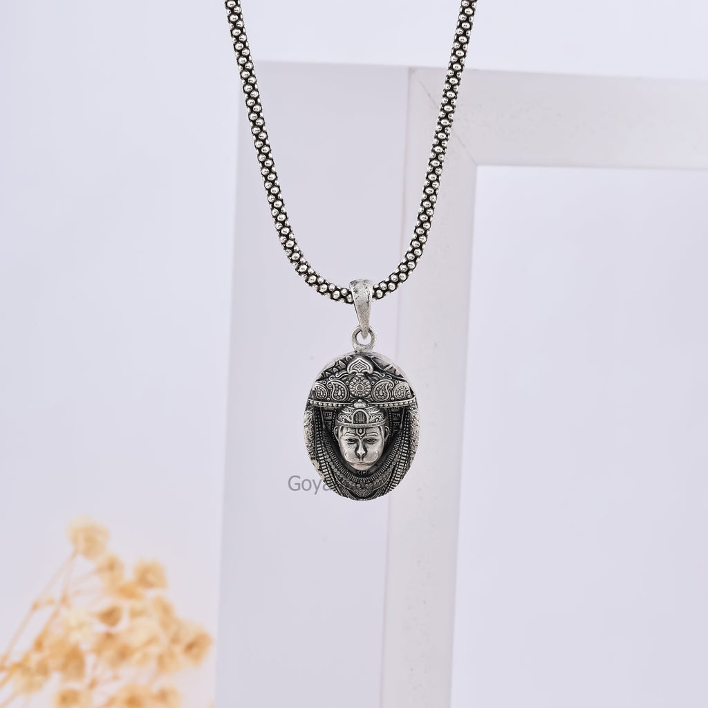 925 silver Bajrang Bali devotional pendant