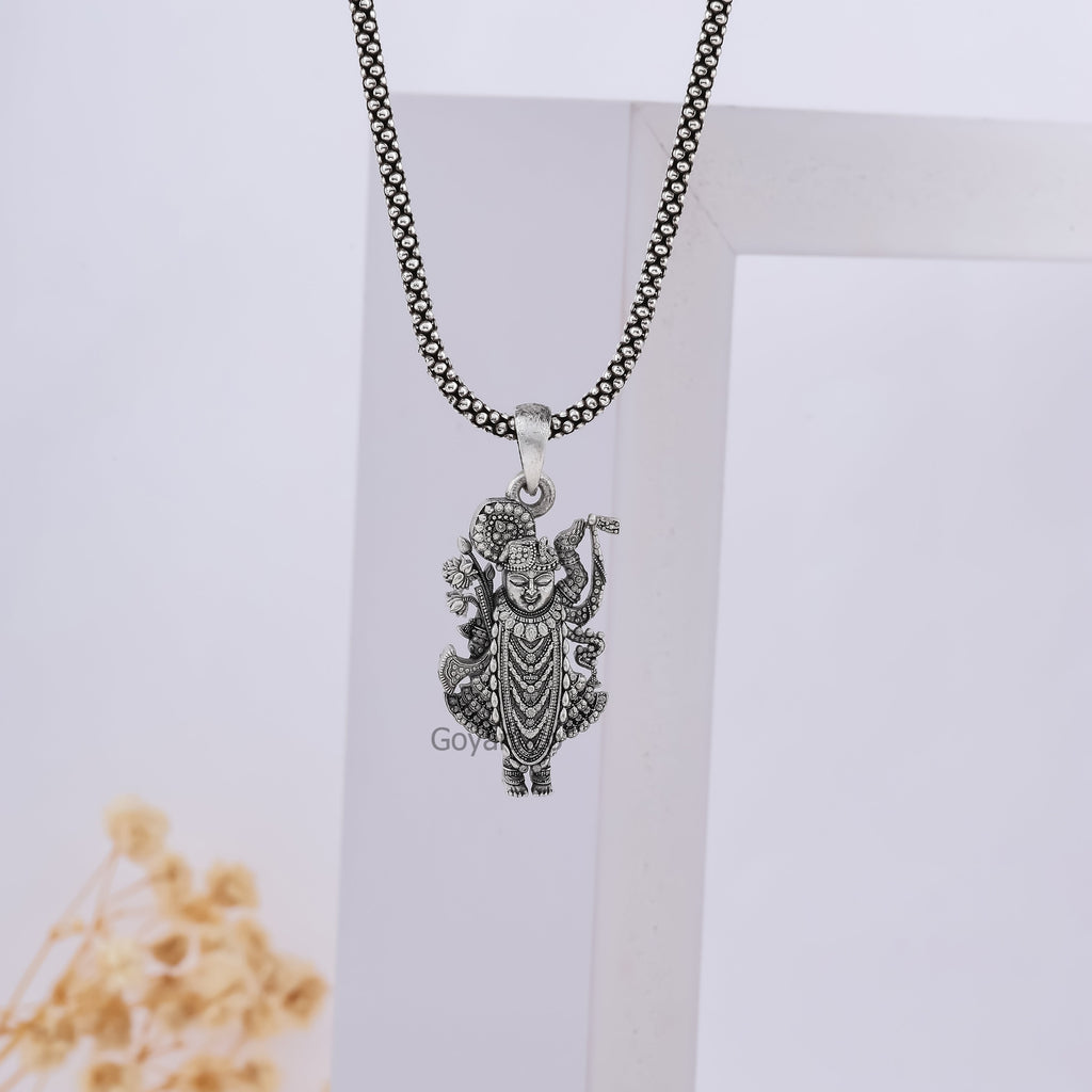925 silver Krishna pendant for devotees