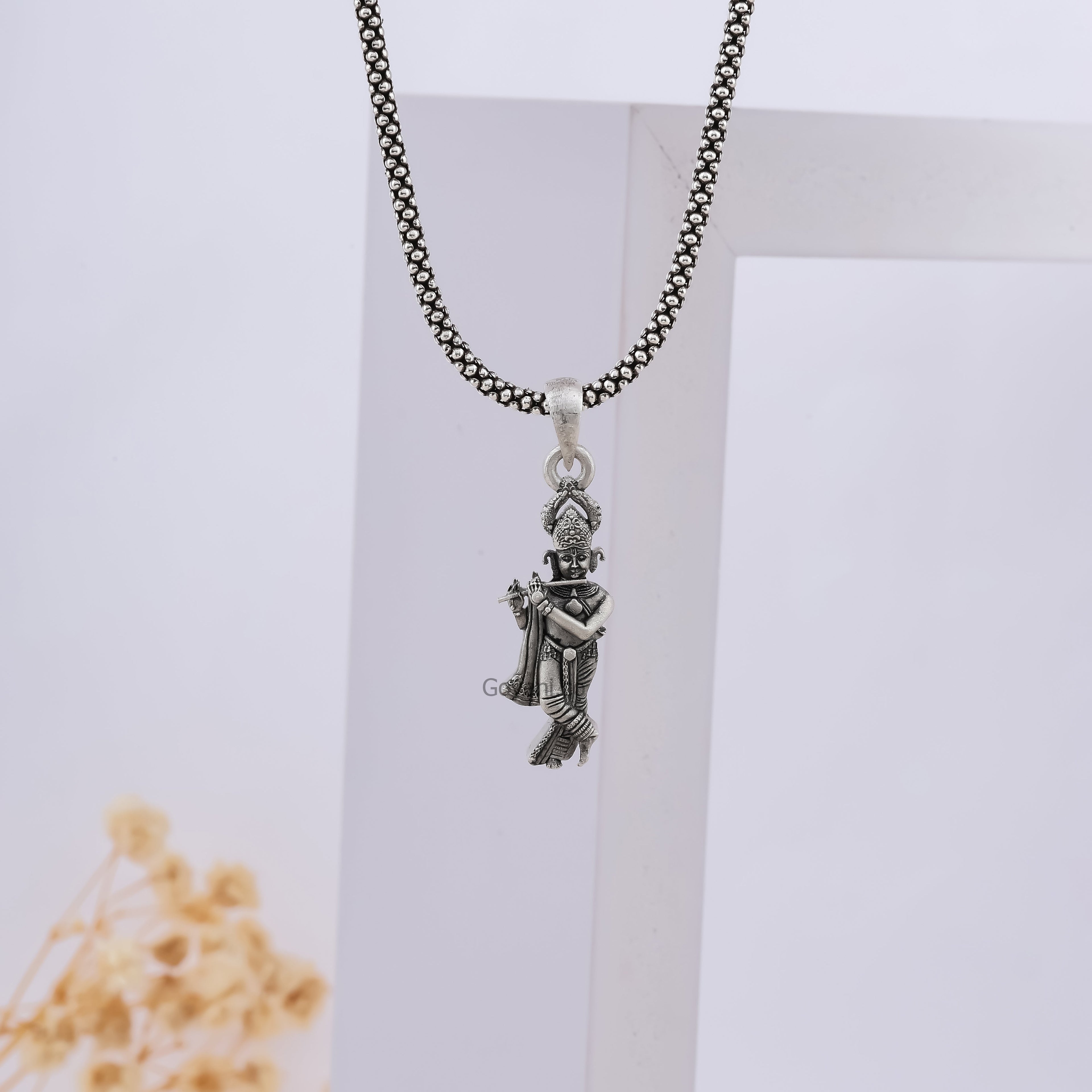 925 silver Swaminarayan devotional pendant