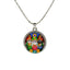 Front view of the 925 Sterling Silver Jagannath Balabhadra Subhadra Mina pendant.