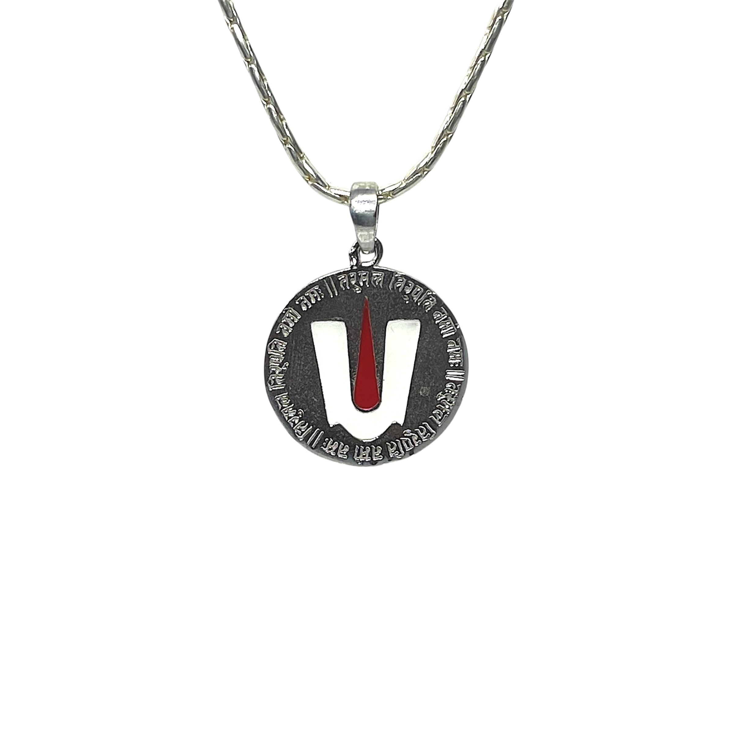 925 silver Venkateswara Tilak pendant front view Main image