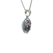 925 silver Krishna locket diamond detail