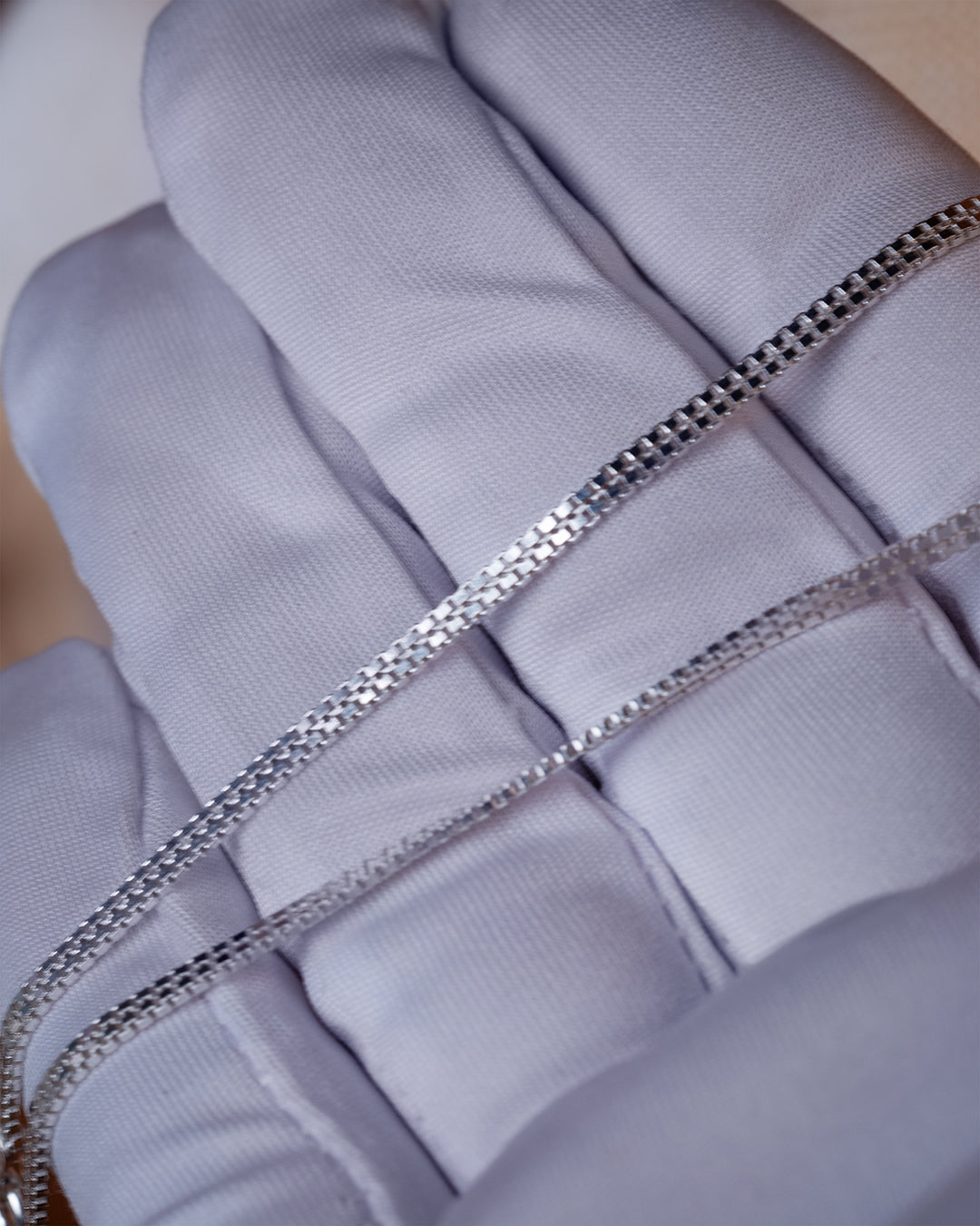 925 Silver Chain | Diamond Cut Double Link Box Chain Secondary image