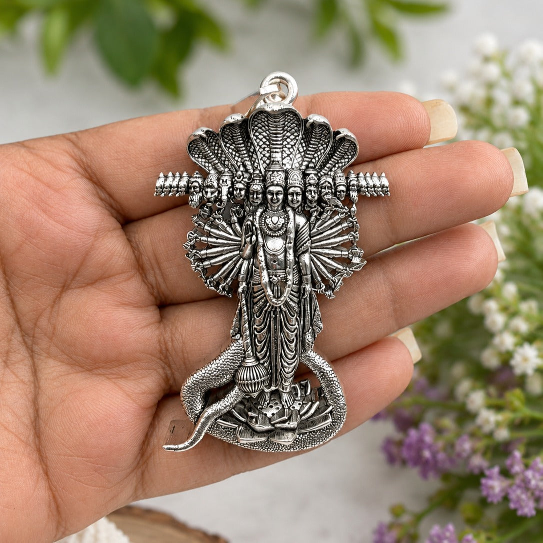 Intricate Silver Serpent Deity Pendant-crop.jpg