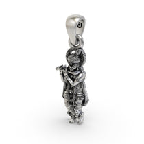 Backside of the 925 silver Krishna pendant with a hollow design, shown for its lightweight comfort.
