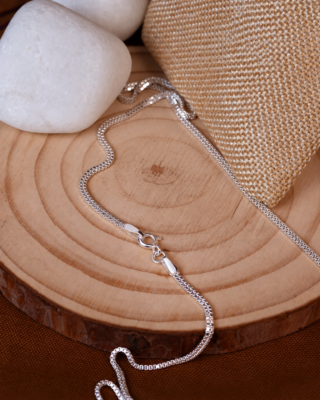 925 Silver Chain | Diamond Cut Double Link Box Chain