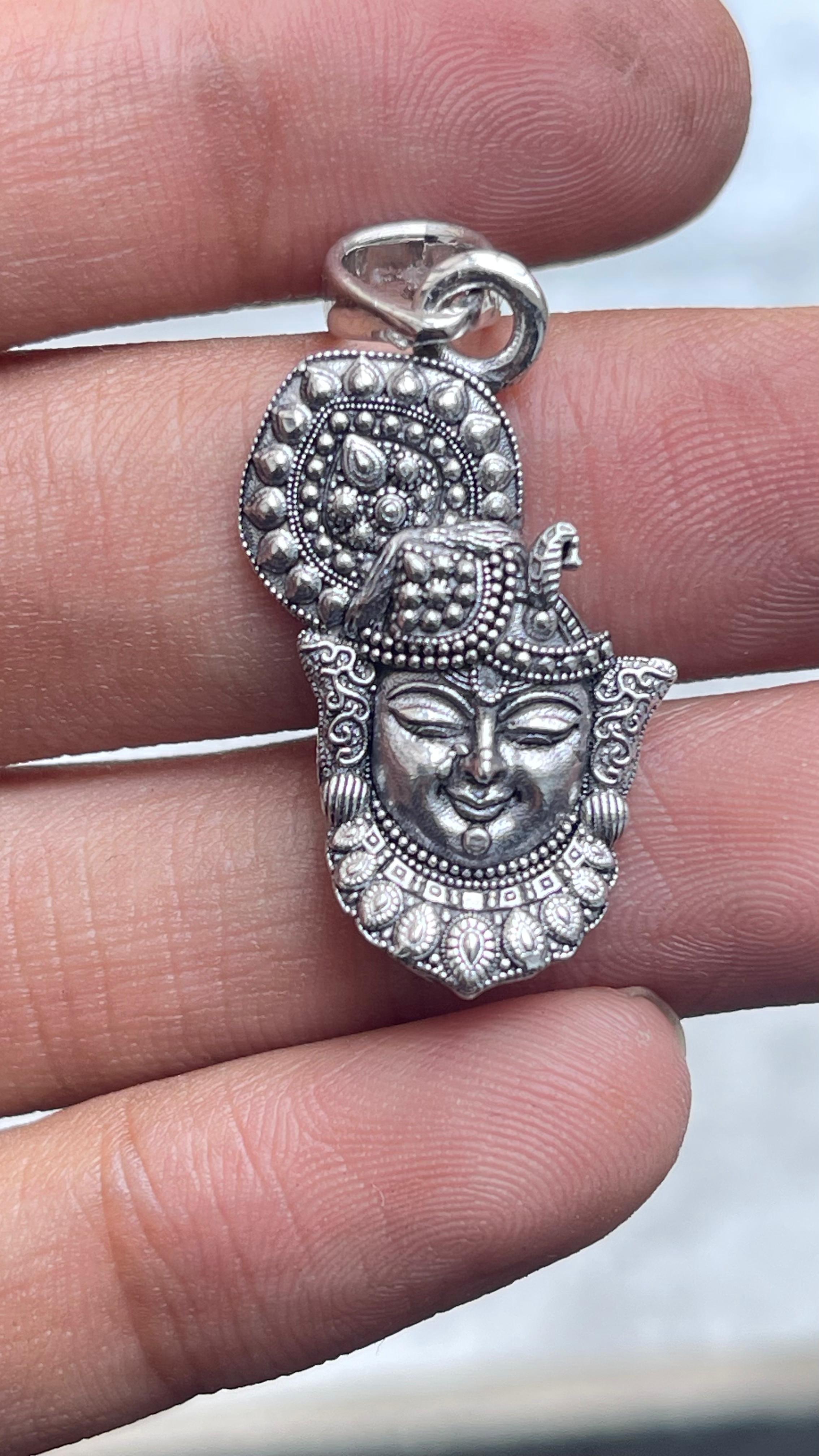 925 silver Krishna pendant for devotees