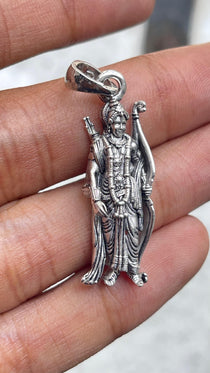 Oxidized silver Ram locket product view