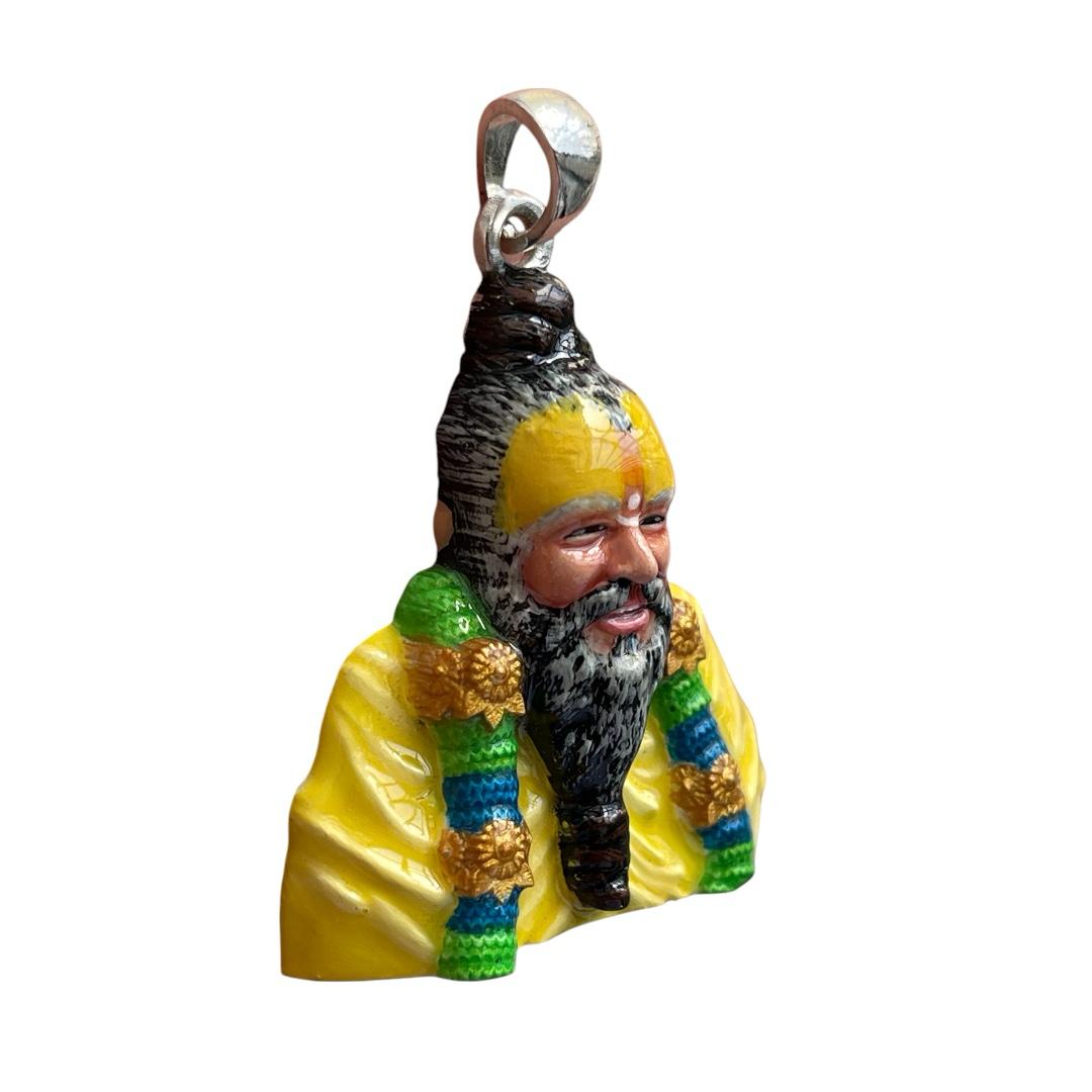925 Silver Premanand Govind Sharan Pendant Secondary image