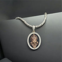 925 silver Hanumanji face pendant front view