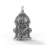Front view of the Angala Parameswari Amman 925 Silver Pendant showing the deity's intricate handcrafted details.