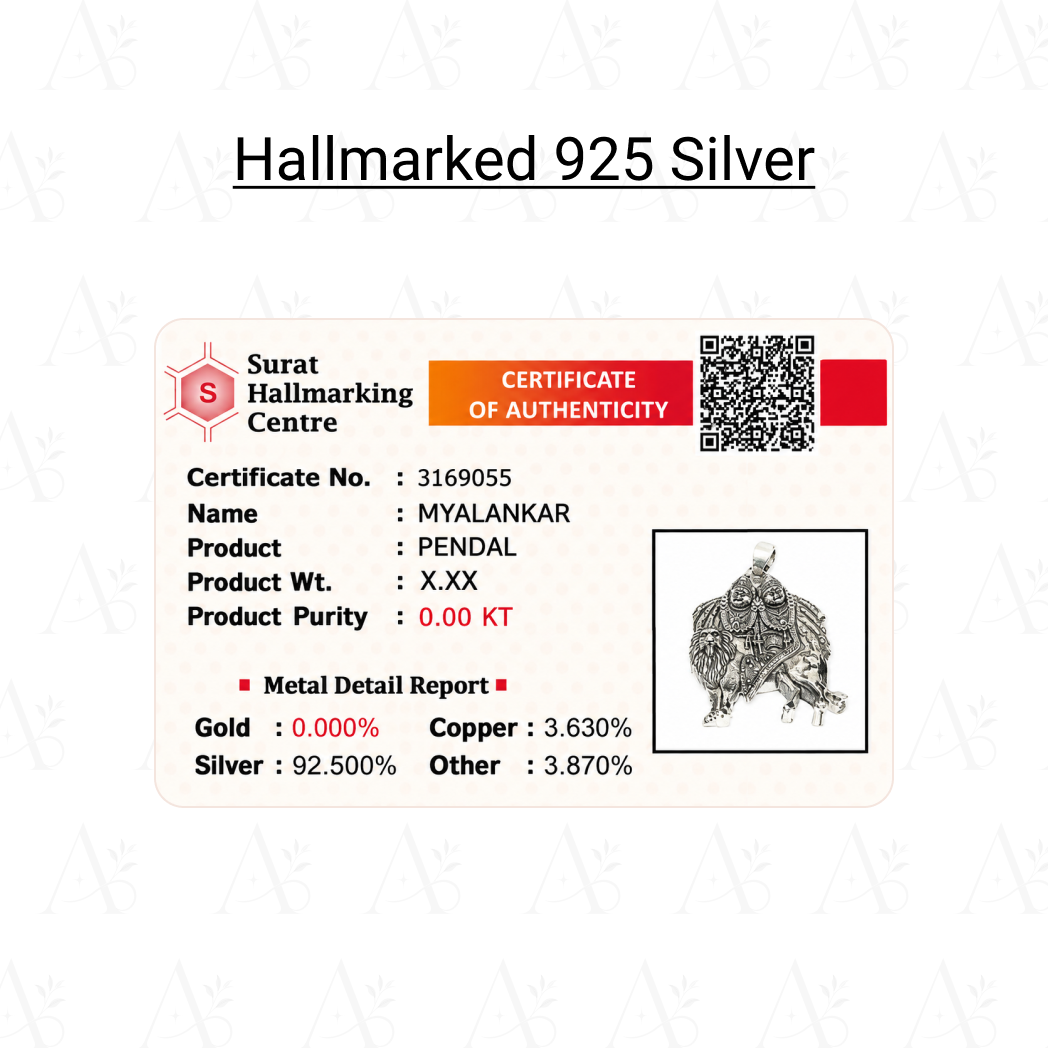 925 Silver Kaal Bhairav Pendant | Intricate Mina Work | Handmade Sterling Silver Bhairava Jewelry | Powerful Spiritual Amulet for Protection Secondary image