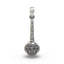 Front view of the 925 Silver Hanumanji Gada Pendant showing intricate pure sterling silver details.