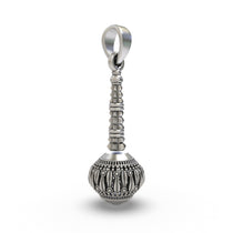 Side profile of the 925 Silver Hanumanji Gada Pendant displaying the lightweight hollow back.