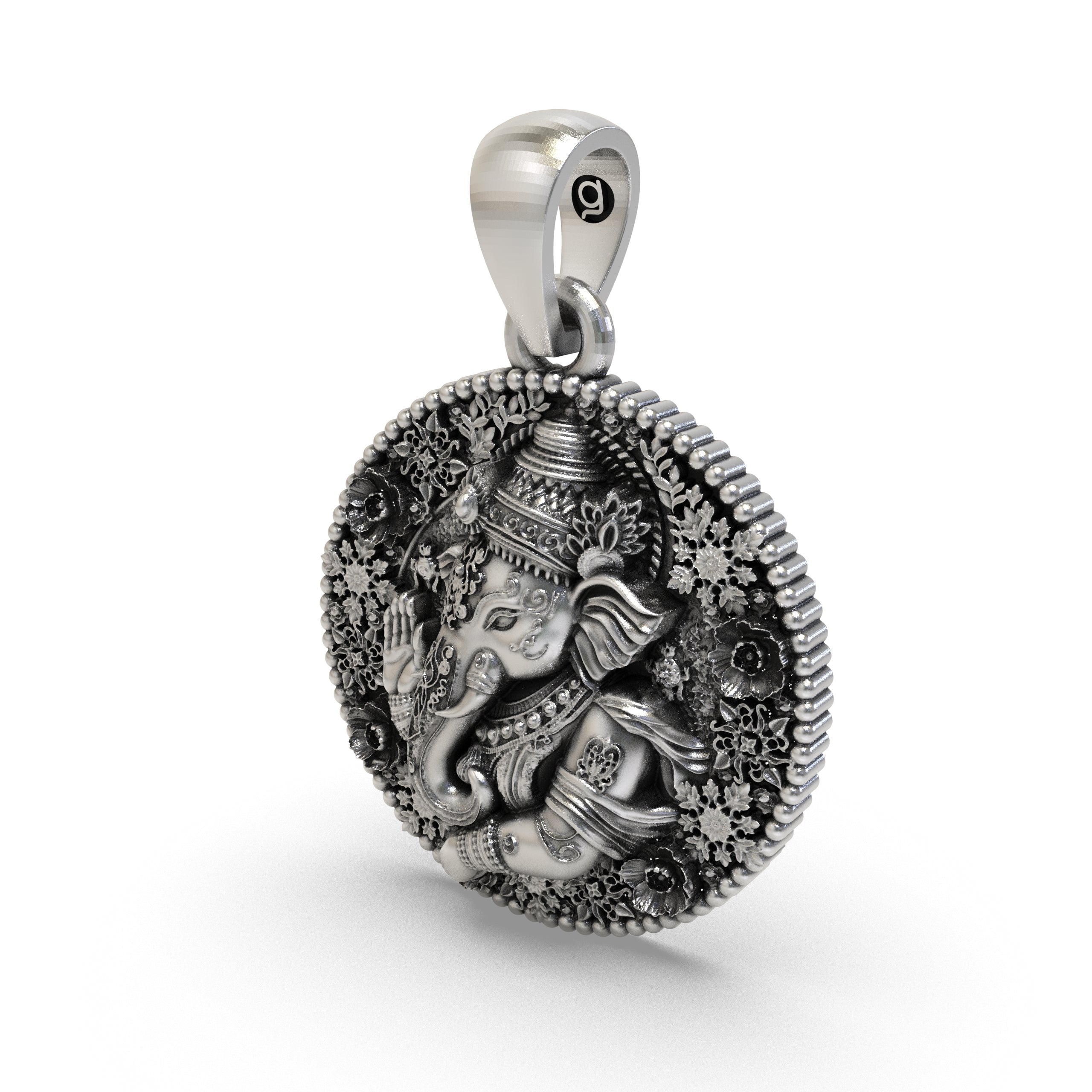 Traditional 925 silver Ganesh pendant for daily wear, symbolizing wisdom, protection, and blessings.