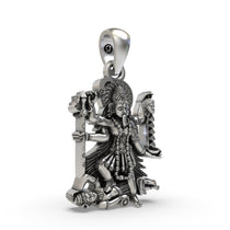 Angled side profile of the lightweight Adya MahaKali pendant made for daily spiritual wear.