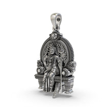 Close-up of the Khodiyar Maa pure 925 silver spiritual pendant, highlighting premium craftsmanship and design.