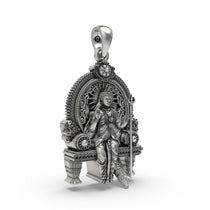 Side angle of the 925 Silver Khodiyar Maa Pendant, an elegant Hindu religious locket for daily spiritual wear.