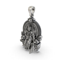 Worn look of the authentic 925 Silver Khodiyar Maa Pendant, perfect for gifting and divine protection.