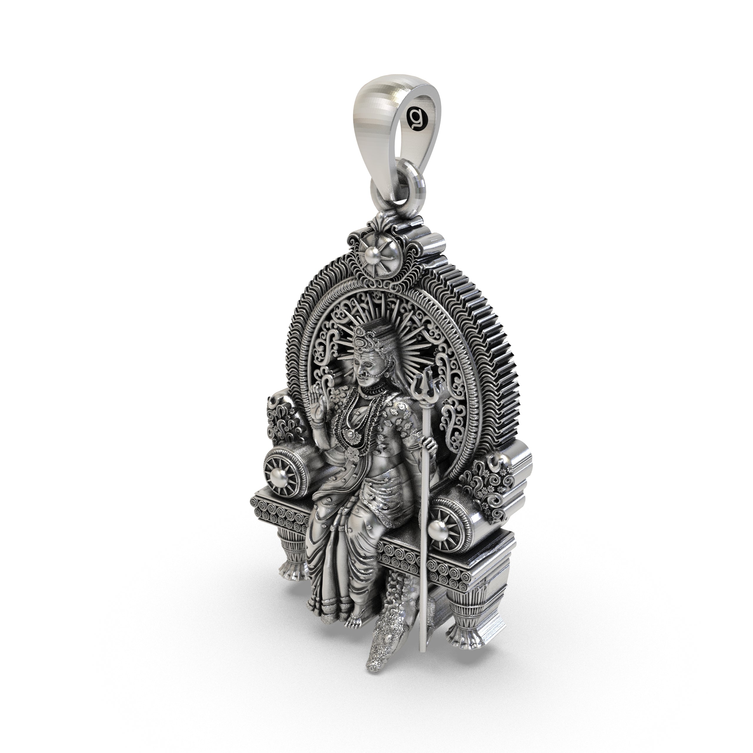 Worn look of the authentic 925 Silver Khodiyar Maa Pendant, perfect for gifting and divine protection.