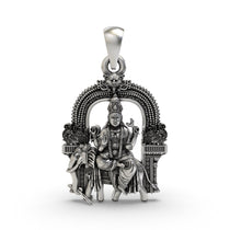 Front view of the 925 Silver Brihaspati Pendant showcasing detailed Guru Graha craftsmanship.