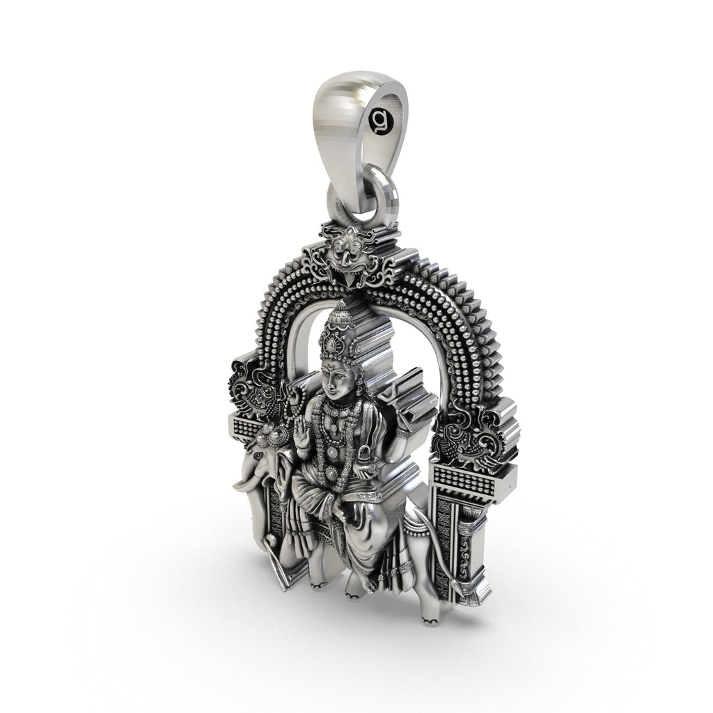 Beautifully crafted 925 silver Brihaspati deity pendant perfect for daily spiritual wear and pooja.