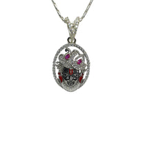 925 silver Shrinathji face pendant front view